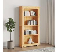 RMIHSJG Librería de 4 compartimentos estilo México pino 80 x 29 x 150 cm manga estantería pequeña estantería para libros estrecha para dormitorio, estudio, salón, cocina