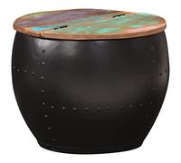 RMIHSJG Mesa de centro 53 x 43 cm de madera vieja maciza, mesa auxiliar para exterior, mesa de café, mesa pequeña para salón, exterior, dormitorio, oficina