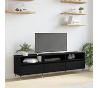 RMIHSJG Mueble de TV de roble negro, soporte para tv, mueble de consola con cajones, armario colgante 150 x 30 x 44,5 cm, material de madera