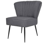 RMIHSJG Sillón de cóctel Tela Gris Oscuro Sillón Cóctel Retro Acolchado Tapizado Tejido Suave Estructura Madera Pino