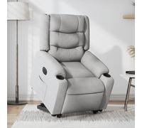 RMIHSJG Sillón eléctrico reclinable elevable de Tela Gris Claro Sillón Reclinable Elevador Eléctrico para Personas Mayores con Función Manual