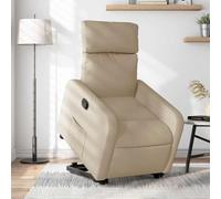 RMIHSJG Sillón reclinable elevable de Tela Color Crema Sillón Reclinable Elevador Eléctrico para Personas Mayores con Función Manual