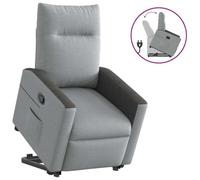 RMIHSJG Sillón reclinable elevable de Tela Gris Claro Sillón Reclinable Elevador Eléctrico para Personas Mayores con Función Manual