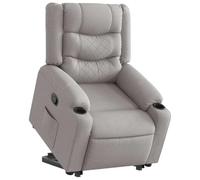RMIHSJG Sillón reclinable elevable de Tela Gris Nube Sillón Reclinable Elevador Eléctrico para Personas Mayores con Función Manual
