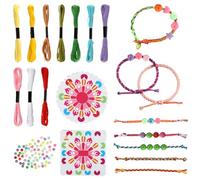RMIVEGLIA Set para hacer pulseras para niñas - colorido kit pulseras con instrucciones, un creativo set para crear pulseras como regalo niña 11 años, ideal para hacer pulseras niñas.