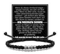 RMMD Pulsera de piel para hombre con grabado, pulsera de piel para hombre, con grabado, regalo para hombres para San Valentín, Eine Grösse, Cuero, No es una piedra preciosa