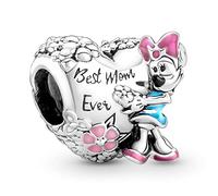 RMMY Charm Best Mom & Mouse Heart 925 Sterling Silver Pendant Dangle Beads for European Bracelets and Necklaces,Chriatmas Halloween Valentine's Day Birthday Jewelry Gifts for Women & Girls