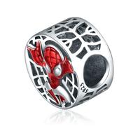 RMMY Charm Red flying Movie Hero 925 Sterling Silver Movie Character Bead Pendant fit Europe Necklaces and bracelets,Birthday Mother's day Christmas Jewelry Gifts for Women Girl
