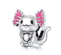 RMMY Charm Sliver Mexican Axolotl 925 Sterling Silver Pendant Dangle Beads for European Bracelets and Necklaces,Chriatmas Halloween Valentine's Day Birthday Jewelry Gifts for Women & Girls