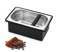 RMNKTHC Caja para Posos Café Expreso de Acero Inoxidable, Coffee Knock Box | Cajon para Posos Café, Grande Contenedor con Amortiguadores de Goma y Juntas de Silicona, Duradero y Fácil de Limpiar