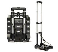 RMS Carro De Equipaje Plegable - Carro Plegable De Aluminio Liviano Plegable Y Portátil Para Viajes, Mudanzas Y Uso De Oficina (Negro)