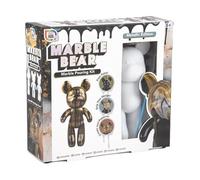 RMS International Craft Hub Marble Bear Series 1 - Kit creativo de vertido de mármol para diseñar/pintar tu propio oso para niños, arte y manualidades para niños a partir de 8 años (edición metálica)