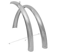 RMS Par de guardabarros Touring 28 de acero inoxidable 51 mm con barras y bridas 51 mm 28 pulgadas de acero inoxidable 'Touring' con piezas de montaje