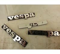 RMS - Placa de aluminio con el logo de Vespa para la parte delantera de Piaggio Vespa PK (19 x 100 mm)