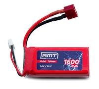 RMT Models Batería LiPo 7,4 V 1600 mAh | 2S 30C Softpack | Conector T-Dean JST-XH Balancer | 69 × 34 × 19 mm 90 g | Energía de repuesto | RC Auto Boot Crawler Truck Tanque Avión Drone Robot | Carga