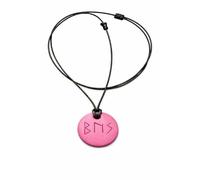 rmventas Collar de Runas de Arcilla Polimérica Negra, Amuleto Rúnico, Accesorio de Poder, Estilo Vikingo, Símbolos Rúnicos Antiguos (Collar runas Salud Rosa)