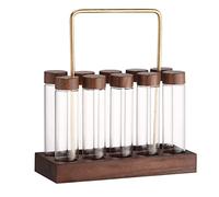 RMWHGDUL 10 Recipientes para Granos de Café con Soporte, Bóvedas para Granos de Café de única, Juego de Almacenamiento de Granos de Espresso