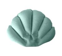RMWHGDUL Almohada Inflable con Forma de Concha Marina para Bañera, Ahorra Espacio, Reposacabezas Suave para El Baño, Azul Verde