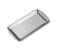 RMWHGDUL Bandeja de Acero Inoxidable para Servir Alimentos, Bandeja de Servicio, Bandeja de Preparación para Parrilla Multifunción, Bandeja Organizadora, 22cmx11cm