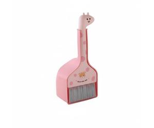 RMWHGDUL Escoba Infantil Cepillo Pequeño Recogedor de Mano Set de Limpieza Interactivo Fomenta Responsabilidad Adecuado para Niños Uso en Hogar Jardín de Infancia , Rosa