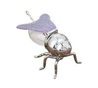 RMWHGDUL Tarro con Forma de Tarro, Dispensador de Jarabe, Adorno, Recipiente para Condimentos para Fiestas Y Hogar, Violeta Plata, Individual