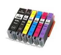 RMXGZQ Reemplazo de Cartucho de Tinta Compatible con PGI-580XXL CLI-581XXL Compatible con TS8150 TS8151 TS8152 TS9150 TS9155 TS6250 TS8250 TS8251(6pcs 1set)