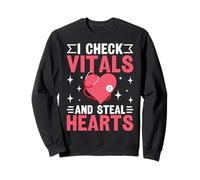 RN Nurse Life Check Vitals and Steal Hearts Sudadera