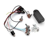 Rnés De Precableado Guitarra Arnés De Circuito Para Bajo De 2 Bandas Y 3 Bandas Con Control De Volumen, Línea Activa, Control De Frecuencias Altas, Medias Y Bajas(2-band)