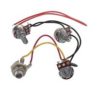 Rnés De Precableado Guitarra Juego De Arnés De Cableado Para Guitarra Potenciómetros De 500 K Precableados Perillas De Control Kit De Arnés De Cableado Para Bajo De Guitarra Eléctrica JB