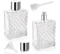 RNHDLY 2PCS Atomizador de Cristal Vacío Recargable, Botellas de Perfume Con Pulverizador, Pipetas y Embudo, Para Viajes y Cosmética, B