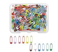 Rnitle 120 Piezas Alfileres de Seguridad,19 mm Imperdibles de Seguridad,Imperdibles Colores, Pequeño Imperdible con Caja,para Ropa Costura Manualidades Fabricación de Joyas-12 Color