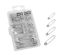 Rnitle Imperdibles 150 PCS,4 Tamaños Imperdibles de Seguridad Pequeños Grandes,Pines Imperdibles - Imperdibles Broches para Tejidos de Punto,Coser Ropa