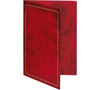 RNK 2831 - Escrituras carpeta de plástico con oro de mármol Impresión, 22.7 x 31.5 cm, color rojo