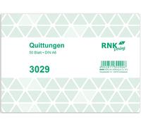 RNK 3029 - Caja registradora bestätigungen A6 de facturas con IVA 50 hojas