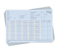 RNKVERLAG 2901/25-10 - Tarjeta de días de ausencia y vacaciones 2025 con presentación tabular, DIN A5, 10 calendarios horizontales de cartón