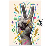 RNKVERLAG 45364 Pop Art - Carpeta de dibujo (44 x 62 cm, DIN A2, con cierre negro, 1 unidad)