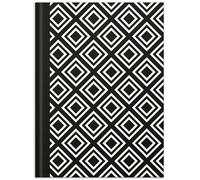 RNKVERLAG 46745 - Cuaderno "Rombo blanco y negro" en DIN A5 punteado, con 96 hoj