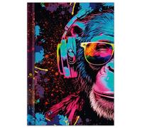 RNKVERLAG Cuaderno neón en blanco en formato DIN A4, con un total de 96 hojas de 70 g/m², 1 unidad