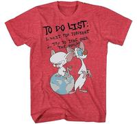 RNMSXAZNR Pinky and The Brain to Do List T-Shirt