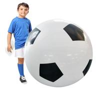 RNPKZ Balón de fútbol de 80 cm de diámetro grande, gigante inflable pelota de agua gigante de goma resistente, inflable con bomba de mano, pelota de playa extra grande, juguete para interior y