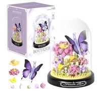 RNPKZ Juego de juguetes de construcción de flores, juego de 582 piezas, mini bloque de construcción, ramo de flores con funda protectora, flores, insectos, bloques de construcción, regalo para mamá