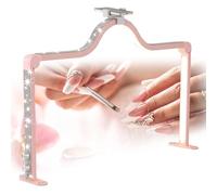 RNQZ Luz de Media Luna para Escritorio de uñas, lámpara de Media Luna para uñas, lámpara de Escritorio para uñas, Media luz para tecnología de uñas, lámpara de Luna,Rosado,34 Inch