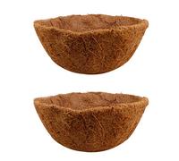RNSUNH 2 piezas de forro de coco para macetas, 40,6 cm de repuesto de cesta de plantas de forro de fibra de coco para colgar en la pared, cestas de jardín, maceta de flores