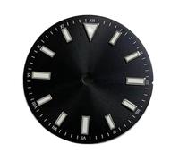 RNSZKIPJ Accesorios de reloj, barra de esfera con patrón de sol, letras luminosas verdes, adecuadas para movimiento NH35/8215/2836, Patrón de sol romano, cara negra, 28.5MM