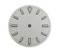 RNSZKIPJ Accesorios de reloj, barra de esfera con patrón de sol, letras luminosas verdes, adecuadas para movimiento NH35/8215/2836, Harina blanca de arena romana, 28.5MM