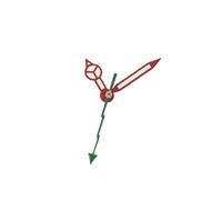 RNSZKIPJ Accesorios de reloj con borde rojo, manecillas de reloj blancas de tres pines y luminoso verde, adecuado para movimiento NH35/36/4R/7S, Red Edge White Lightning Green Seconds, 12.5mm