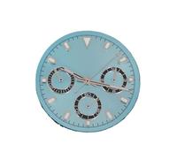 RNSZKIPJ Accesorios de reloj modificados de 29,5 mm literal + puntero verde luminoso solo apto para movimiento de cuarzo VK63, Azul cielo, talla única