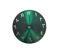 RNSZKIPJ Accesorios para reloj, esfera de 28,5 mm, diseño de clavo romano, modificación de superficie de grano vertical, ajuste japonés para movimiento automático NH35NH36, verde, talla única