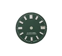 RNSZKIPJ Esfera de reloj luminosa verde de 28,5 mm, accesorios modificados para movimiento NH35A/4R35, Sin palabras, verde, talla única