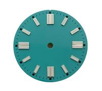 RNSZKIPJ Esfera esmaltada sin logotipo con color verde luminoso, adecuado para NH35/ETA2836/Japan 8215, Superficie azul claro de doble uña de 12 puntos, 28.5MM